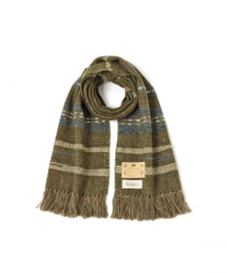 小清水手織りの会 × fennica / 別注 草木染 ホームスパンストール グリーン