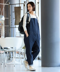 FABRIQ REPORT / ストレッチ デニム オールインワン (産前～産後対応）▲