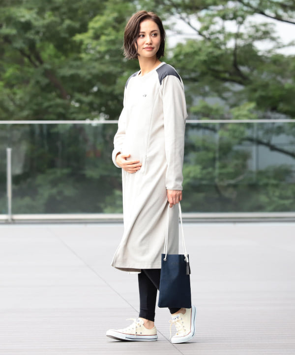 Merrier Beams メリア ビームス The North Face マタニティ フリース ワンピース 授乳対応 マタニティ ベビー マタニティウェア 通販 Beams