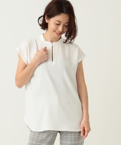 Demi-Luxe BEAMS / サテンステッチ ブラウス