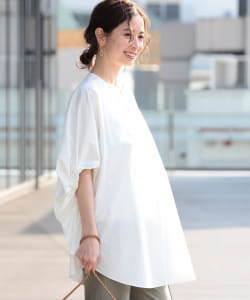 Demi-Luxe BEAMS / スリットネック ポンチョ プルオーバー