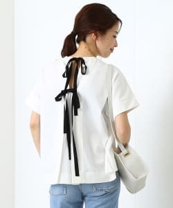 Demi-Luxe BEAMS / バックリボンプルオーバー