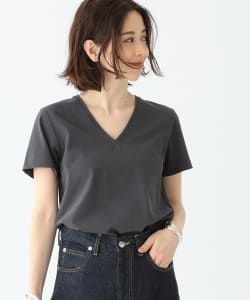 ▲Demi-Luxe BEAMS / Vネック ツイスト 天竺プルオーバー