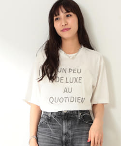 Demi-Luxe BEAMS / embrasse プリント Tシャツ