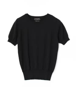 Demi-Luxe BEAMS / コットンクルーネック ハーフスリーブプルオーバー