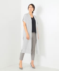 Demi-Luxe BEAMS / 18ゲージ 5分袖ロングカーディガン
