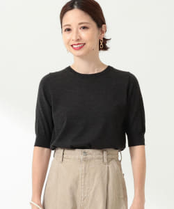 ■Demi-Luxe BEAMS / ロロピアーナ 5分袖 クルーネックプルオーバー