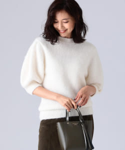 【百々千晴 着用】EFFE BEAMS / アルパカウール ショートスリーブニット