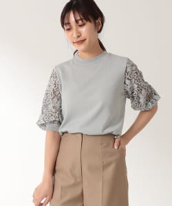 Demi-Luxe BEAMS / レース パフスリーブ トップス