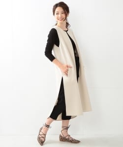 Demi-Luxe BEAMS / ウール ノーカラージレ