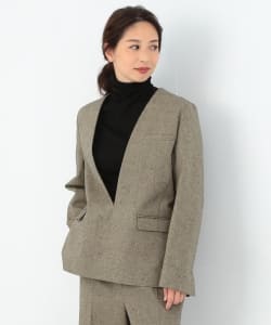 Demi-Luxe BEAMS / ネップツイードVネックプルオーバー