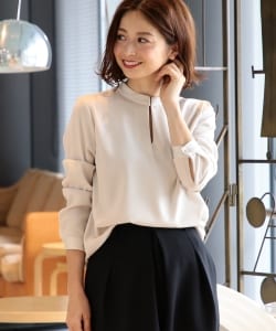 Demi-Luxe BEAMS / サテンステッチ スキッパーシャツ