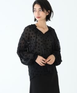 Demi-Luxe BEAMS / フロッキー シフォンブラウス