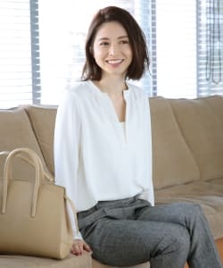 【洗える】Demi-Luxe BEAMS / ジョーゼット カフタンブラウス