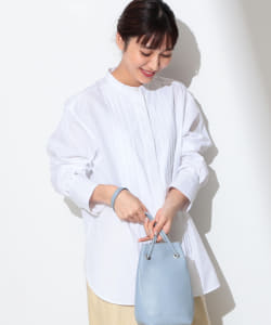 Demi-Luxe BEAMS / タック バンドカラー シャツ