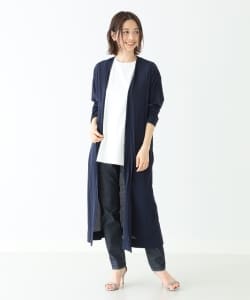Demi-Luxe BEAMS / ガーゼ天竺 ロングカーディガン