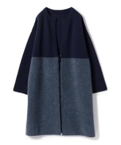EFFE BEAMS / モヘヤ切替 ロングカーディガン