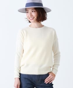 Demi-Luxe BEAMS / フロントフラッフィ クルーネックプルオーバー