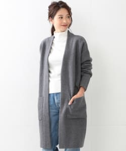 Demi-Luxe BEAMS / Wフェイス ロングVネックカーディガン