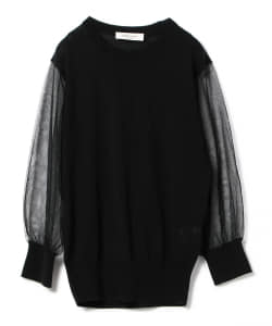 Demi-Luxe BEAMS / シアースリーブ クルーネックプルオーバー