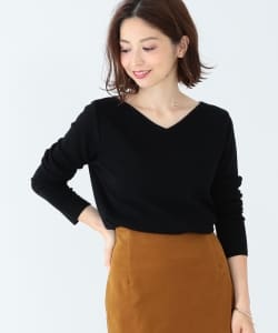 Demi-Luxe BEAMS / バックスリット Vネックプルオーバー