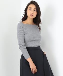Demi-Luxe BEAMS / リブ 2WAYニットプルオーバー