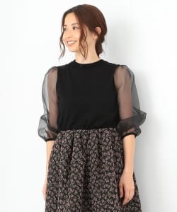 Demi-Luxe BEAMS / オーガンジースリーブ プルオーバー