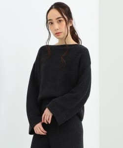 Demi-Luxe BEAMS / アゼ編みボートネックニット