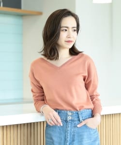 Demi-Luxe BEAMS / ウォッシャブルウール Vネックニット