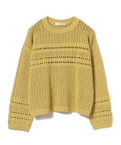 Demi-Luxe BEAMS / アイレット クルーネックニット