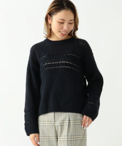 Demi-Luxe BEAMS / アイレット クルーネックニット