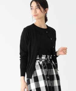 Demi-Luxe BEAMS / コットン クルーネック カーディガン