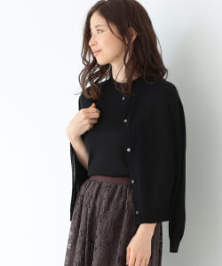 Demi-Luxe BEAMS / シルク クルーネックカーディガン