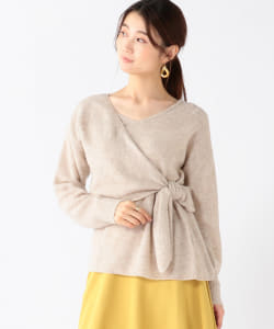Demi-Luxe BEAMS / フロントノット Vネックニット