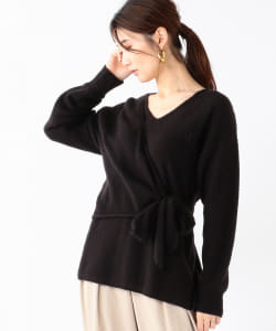 Demi-Luxe BEAMS / フロントノット Vネックニット