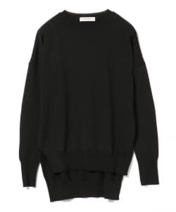 Demi-Luxe BEAMS / サイドスリット クルーネックニット