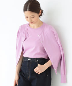 Demi-Luxe BEAMS / コットン クルーネックカーディガン▼