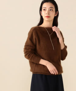 Demi-Luxe BEAMS / フラッフィ ボートネックニット
