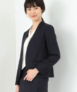 Demi-Luxe BEAMS / シャドーストライプ Vネックジャケット