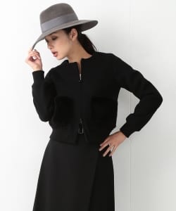 ￥Demi-Luxe BEAMS / ファーポケット リブブルゾン
