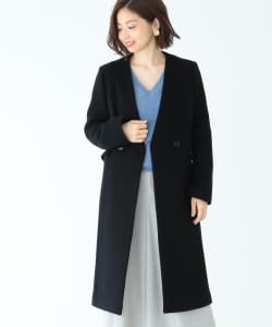 Demi-Luxe BEAMS / ノーカラー Vネックコート