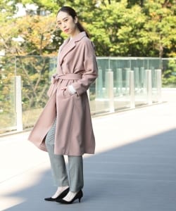 Demi-Luxe BEAMS / カシミヤ混ラップコート