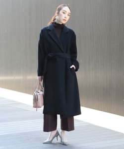 Demi-Luxe BEAMS / カシミヤ混ラップコート