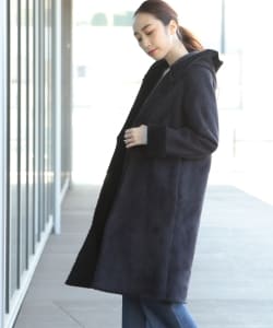 Demi-Luxe BEAMS / フード付きエコムートンコート
