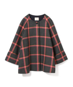 Demi-Luxe BEAMS / 比翼チェック ショートコート