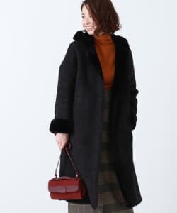Demi-Luxe BEAMS / フード付き エコムートンコート