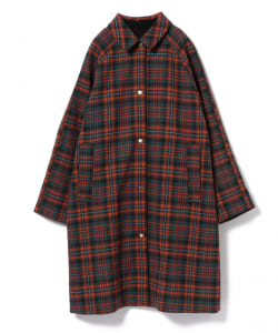 Demi-Luxe BEAMS / ステンカラー チェックコート