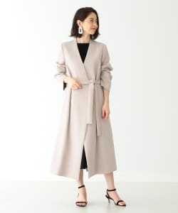 Demi-Luxe BEAMS / バイカラー ノーカラーコート