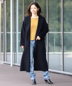 Demi-Luxe BEAMS / カシミヤ混リバーコート