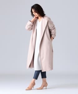 EFFE BEAMS / ノーカラー カシミヤコート